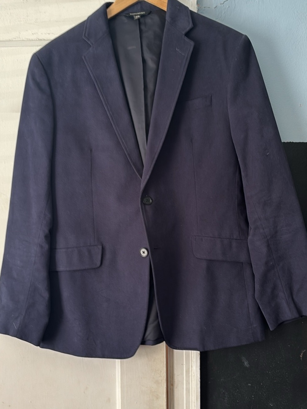 Banana Republic Men's Navy Two-Button Blazer